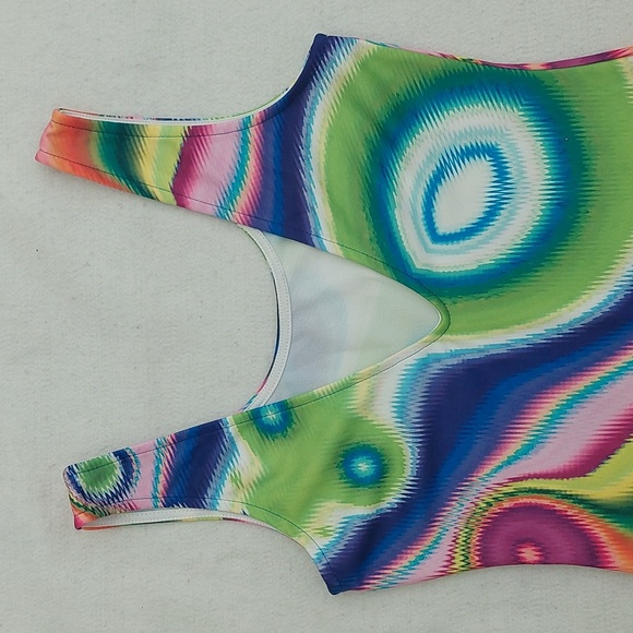 JUJU & B Colorful Abstract Patterned Bodycon Dress NWOT - Picture 6 of 7